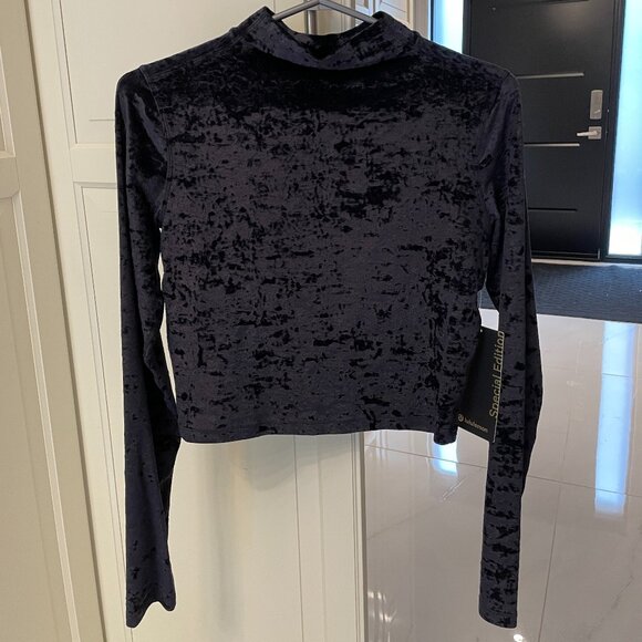 Lululemon All Aligned Mock Neck Long Sleeve, crop top,  NWT Sz 8 - Picture 2 of 9